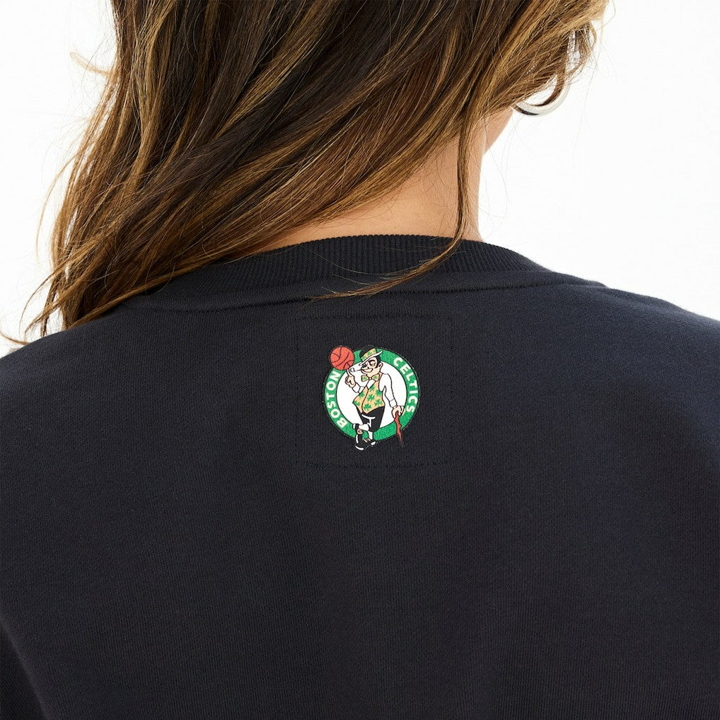 Boston Celtics Terez Women's Gemstone Logo Pullover Sweatshirt Black - NBA