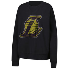 Los Angeles Lakers Terez Women's Gemstone Logo Pullover Sweatshirt Black - NBA