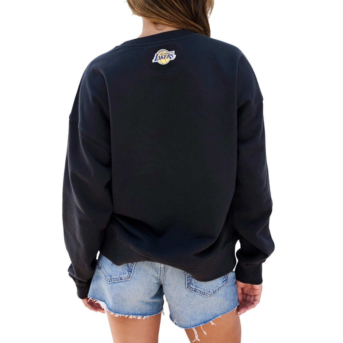 Los Angeles Lakers Terez Women's Gemstone Logo Pullover Sweatshirt Black - NBA