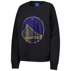 Golden State Warriors Terez Women's Gemstone Logo Pullover Sweatshirt Black - NBA