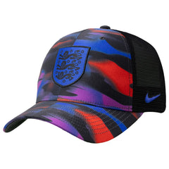 England National Team Unisex Rise Printed Trucker Adjustable Hat Black | Nike