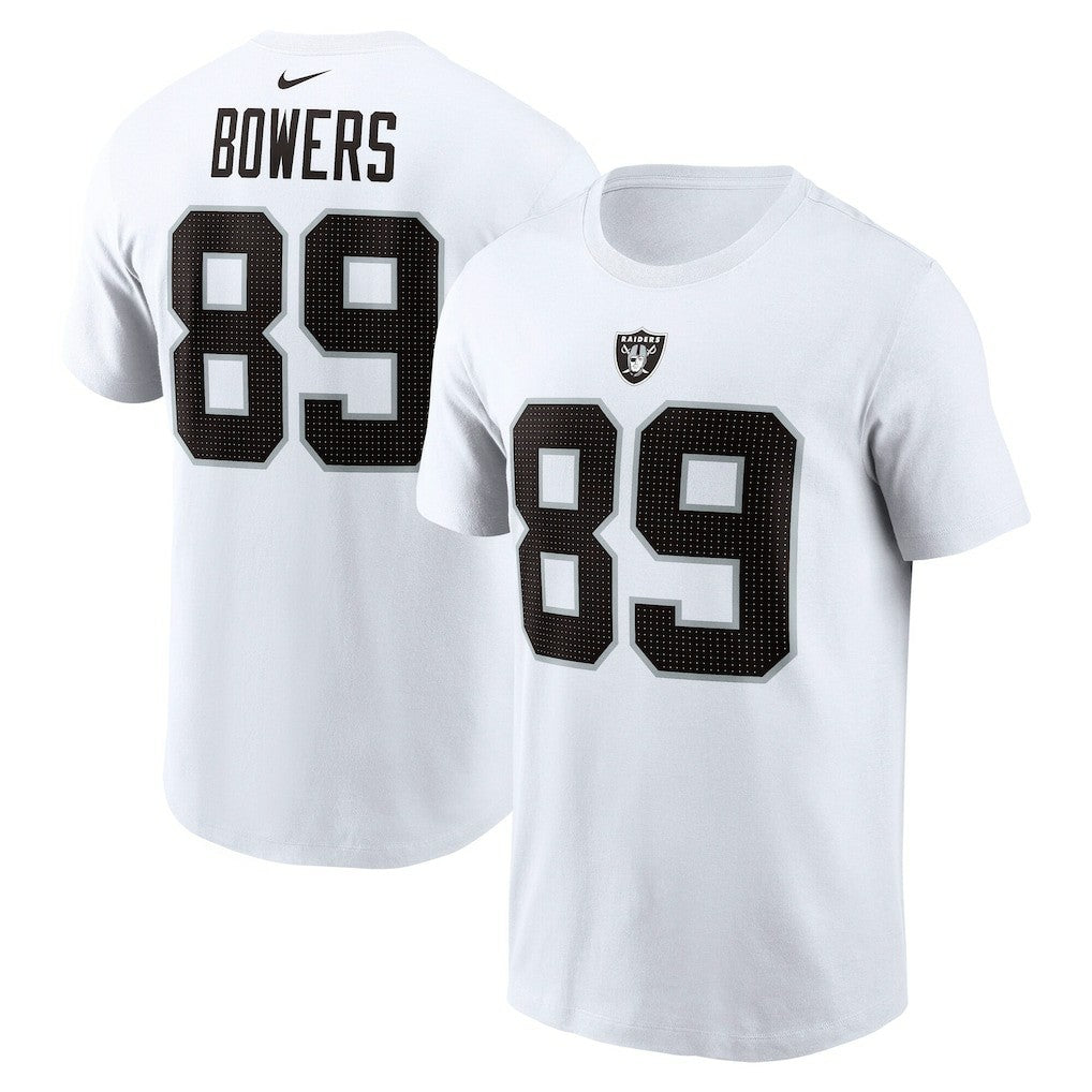 Brock Bowers Las Vegas Raiders Name & Number T-Shirt White | Nike for Sale