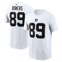 Brock Bowers Las Vegas Raiders Name & Number T-Shirt White | Nike for Sale
