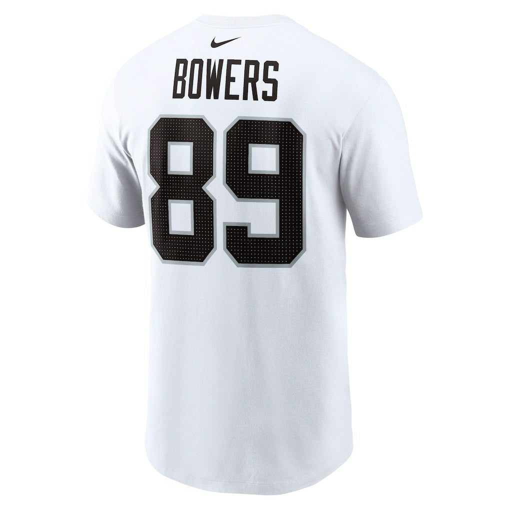 Brock Bowers Las Vegas Raiders Name & Number T-Shirt White | Nike for Sale