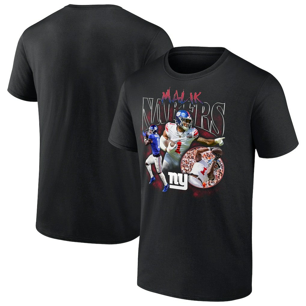 Malik Nabers New York Giants Notorious Player Graphic T-Shirt Black | Fanatics