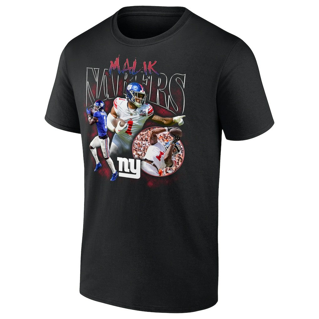 Malik Nabers New York Giants Notorious Player Graphic T-Shirt Black | Fanatics