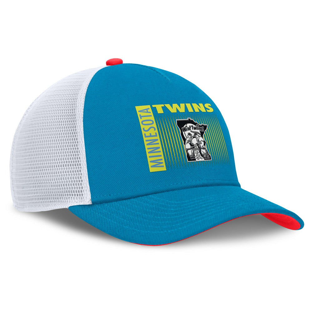 Minnesota Twins Nike Neon 90s Rise Structured Performance Adjustable Trucker Hat - MLB