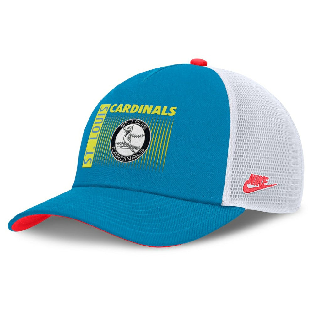St. Louis Cardinals Nike Neon 90s Rise Structured Performance Adjustable Trucker Hat - MLB