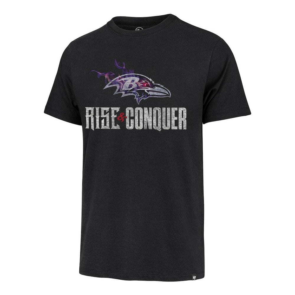 Baltimore Ravens '47 Rise and Conquer Franklin T-Shirt Black | 47 brand