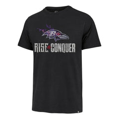Baltimore Ravens '47 Rise and Conquer Franklin T-Shirt Black | 47 brand