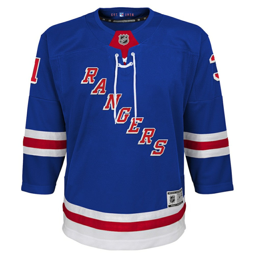 Igor Shesterkin New York Rangers Youth Home Premier Player Jersey - Blue - NHL