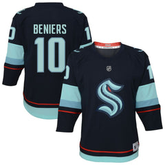 Matty Beniers Seattle Kraken Youth Alternate Replica Player Jersey - Navy - NHL