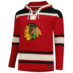Chicago Blackhawks '47 Big & Tall Superior Lacer Fleece Pullover Hoodie - Red - NHL