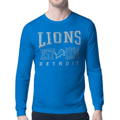 Detroit Lions Starter Retro Team Logo Long Sleeve T-Shirt Blue | NFL