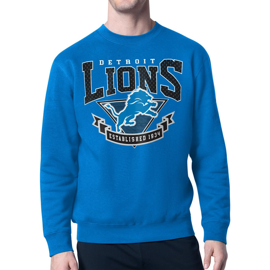 Detroit Lions Starter ‘80s Inspired Pullover Sweatshirt  Blue | NFL