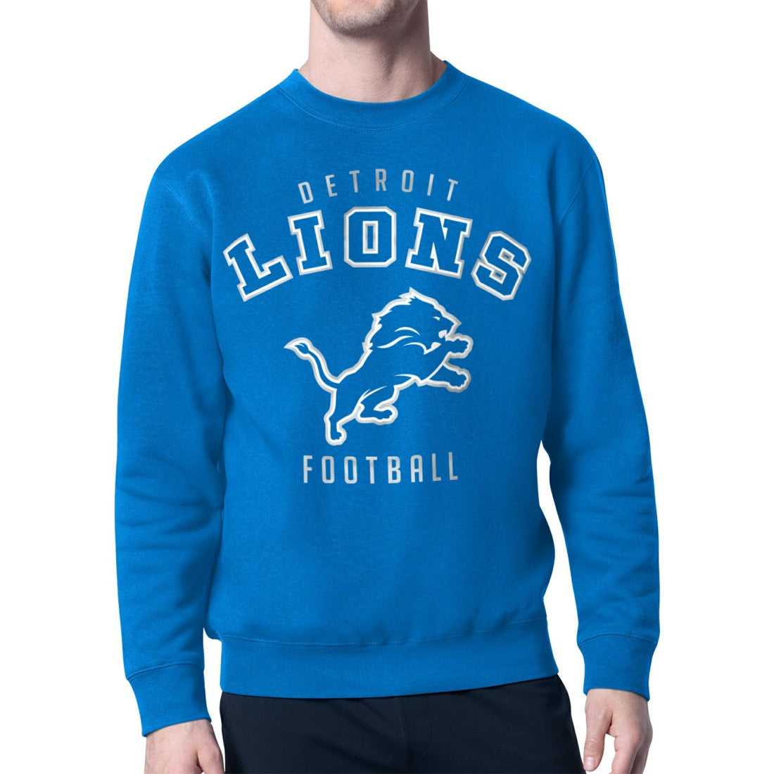 Detroit Lions Starter City Team Logo Pullover Sweatshirt Blue | NFL