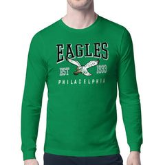 Philadelphia Eagles Starter Retro Team Logo Long Sleeve T-Shirt Kelly Green | NFL