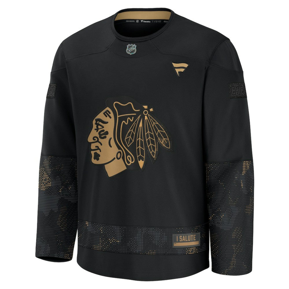 Chicago Blackhawks Fanatics 2024 Military Appreciation Practice Jersey - Black - NHL