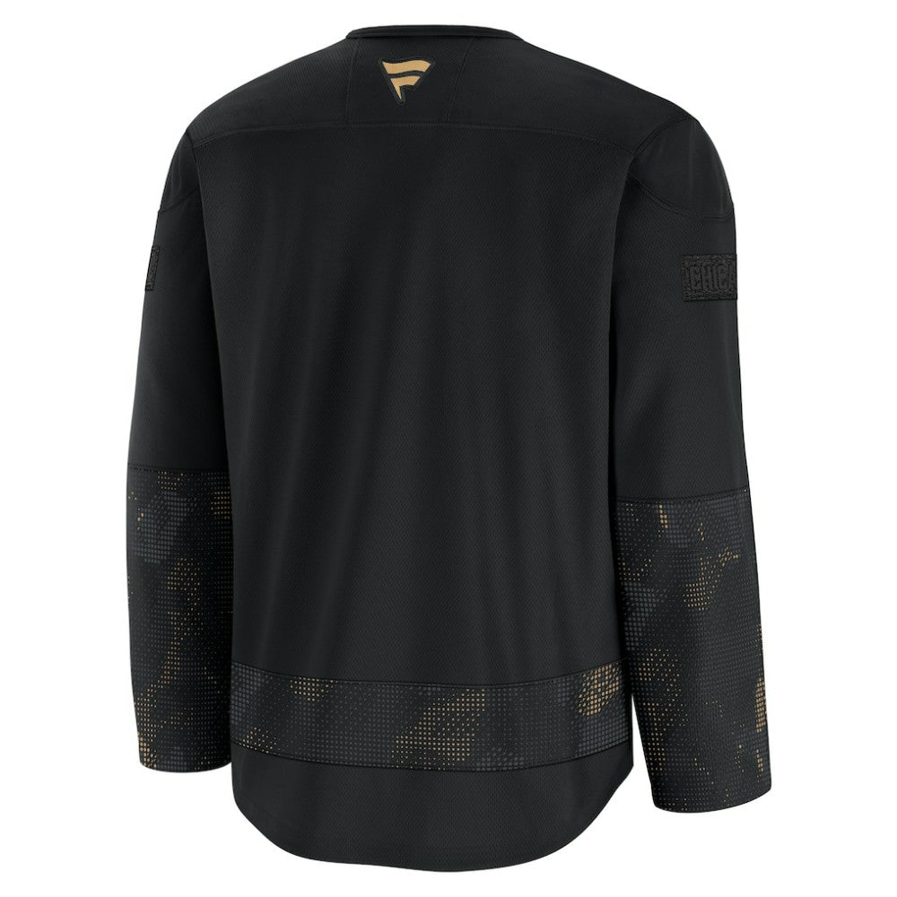Chicago Blackhawks Fanatics 2024 Military Appreciation Practice Jersey - Black - NHL