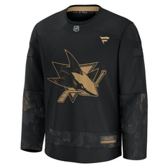 San Jose Sharks Fanatics 2024 Military Appreciation Practice Jersey - Black - NHL