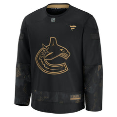 Vancouver Canucks Fanatics 2024 Military Appreciation Practice Jersey - Black - NHL