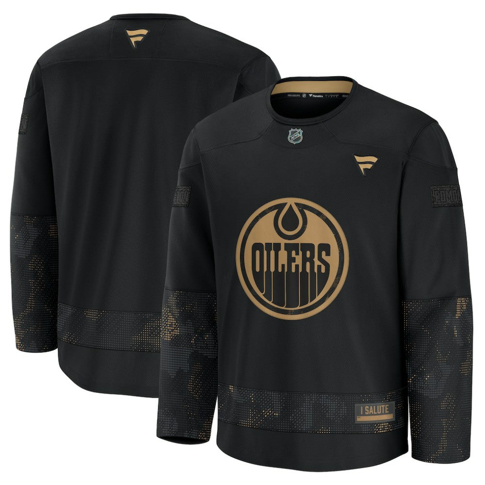 Edmonton Oilers Fanatics 2024 Military Appreciation Practice Jersey - Black - NHL