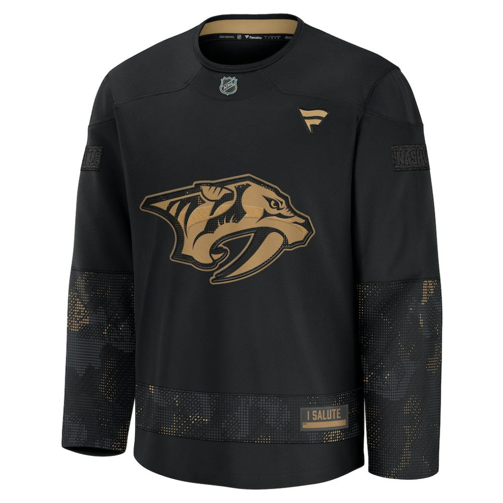 Nashville Predators Fanatics 2024 Military Appreciation Practice Jersey - Black - NHL