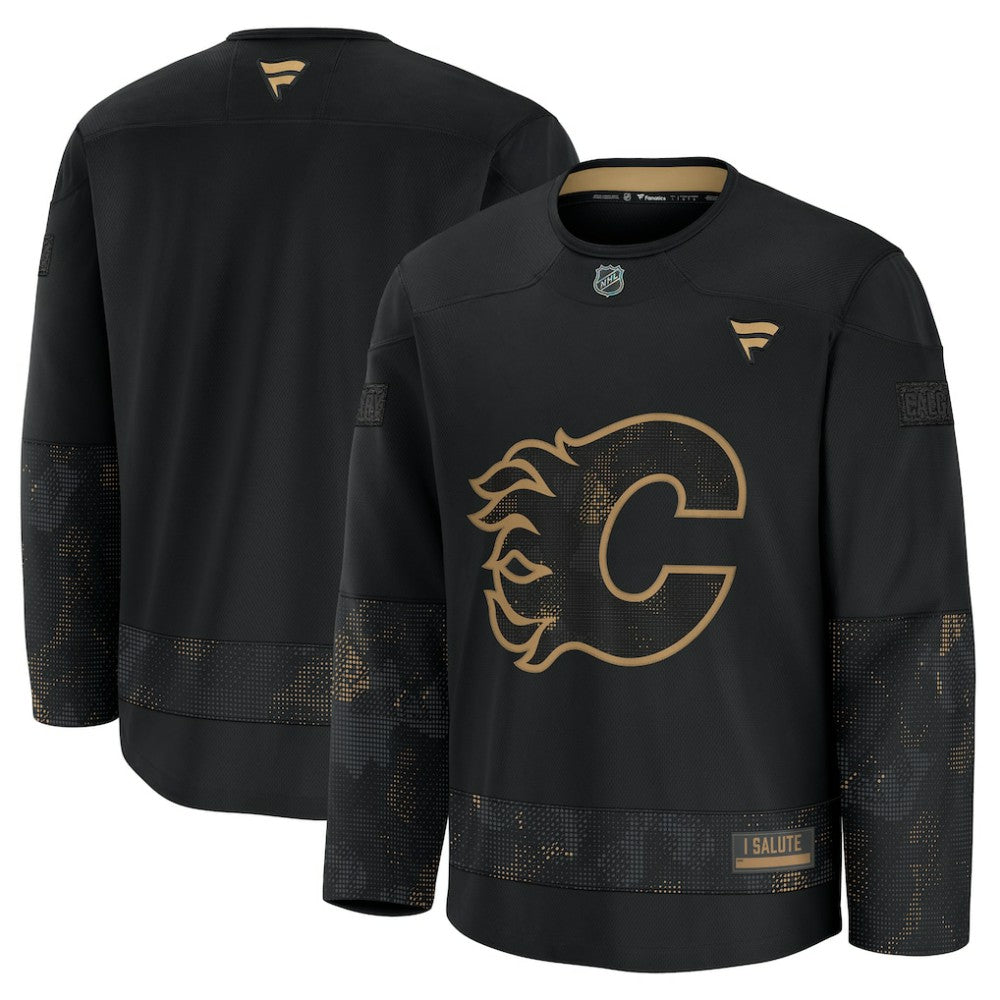 Calgary Flames Fanatics 2024 Military Appreciation Practice Jersey - Black - NHL