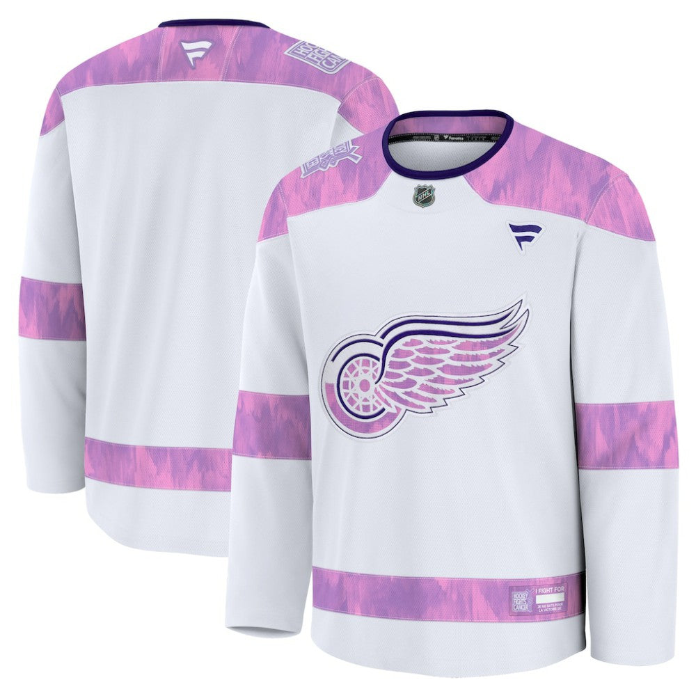 Detroit Red Wings Fanatics 2024 Hockey Fights Cancer Practice Jersey - White - NHL