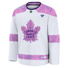 Toronto Maple Leafs Fanatics 2024 Hockey Fights Cancer Practice Jersey - White - NHL