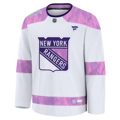 New York Rangers Fanatics 2024 Hockey Fights Cancer Practice Jersey - White - NHL