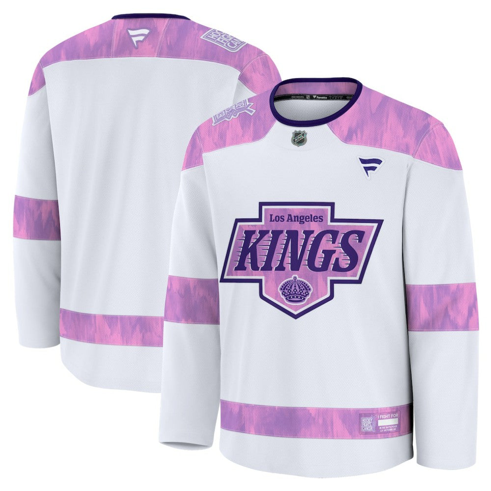 Los Angeles Kings Fanatics 2024 Hockey Fights Cancer Practice Jersey - White - NHL