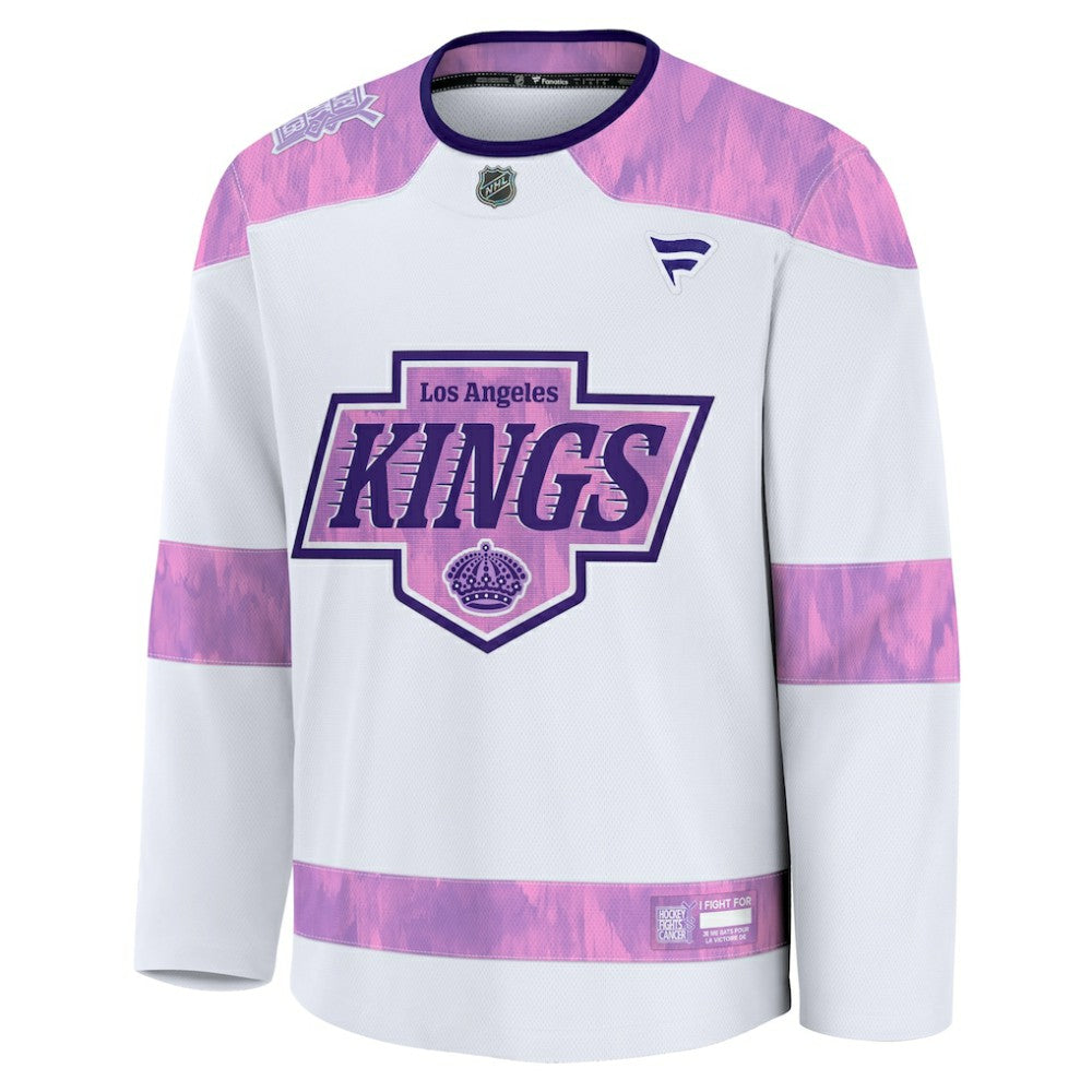 Los Angeles Kings Fanatics 2024 Hockey Fights Cancer Practice Jersey - White - NHL