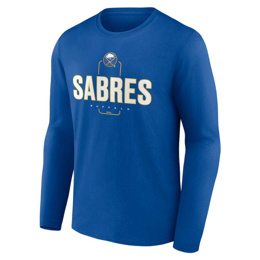 Buffalo Sabres Personalized Name & Number Midfielder Long Sleeve T-Shirt - Royal - NHL