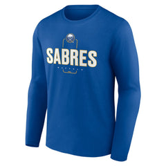 Buffalo Sabres Personalized Name & Number Midfielder Long Sleeve T-Shirt - Royal - NHL