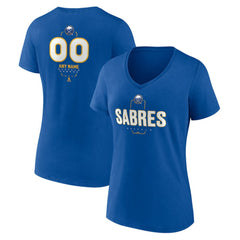 Buffalo Sabres Women's Personalized Name & Number Midfielder V-Neck T-Shirt - Royal - NHL