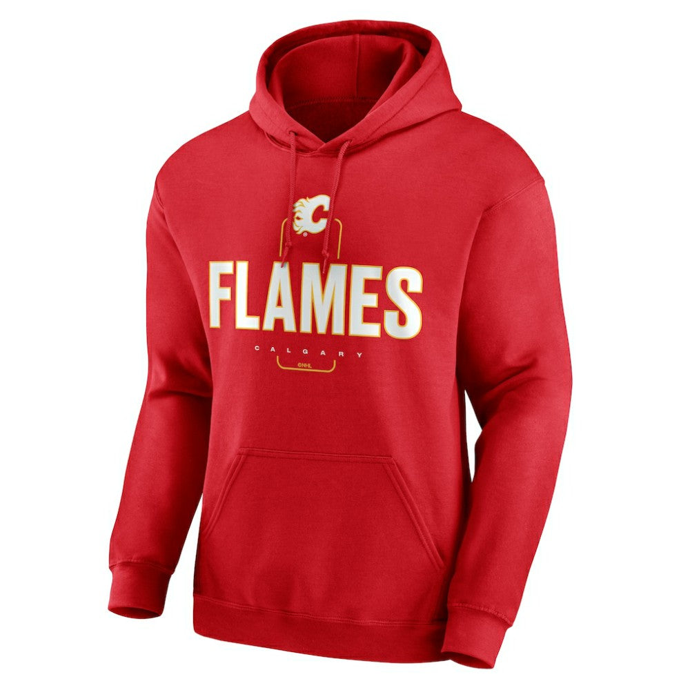 Calgary Flames Personalized Name & Number Midfielder Pullover Hoodie - Red - NHL