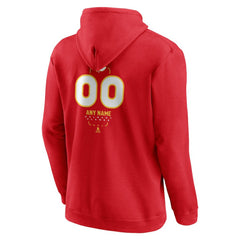 Calgary Flames Personalized Name & Number Midfielder Pullover Hoodie - Red - NHL