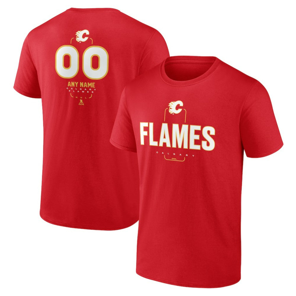 Calgary Flames Personalized Name & Number Midfielder T-Shirt - Red - NHL