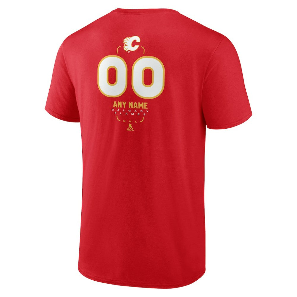 Calgary Flames Personalized Name & Number Midfielder T-Shirt - Red - NHL