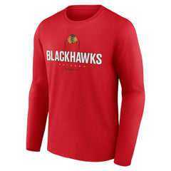 Chicago Blackhawks Personalized Name & Number Midfielder Long Sleeve T-Shirt - Red - NHL