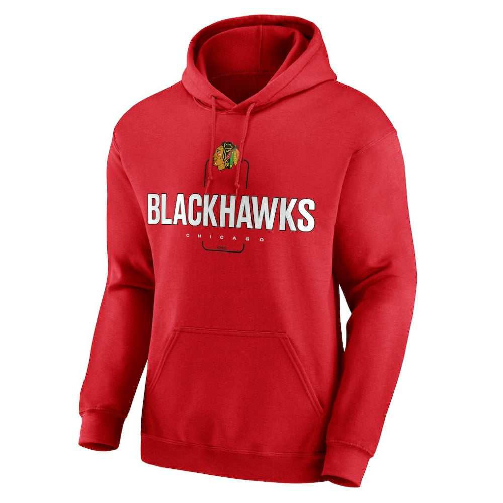 Chicago Blackhawks Personalized Name & Number Midfielder Pullover Hoodie - Red - NHL
