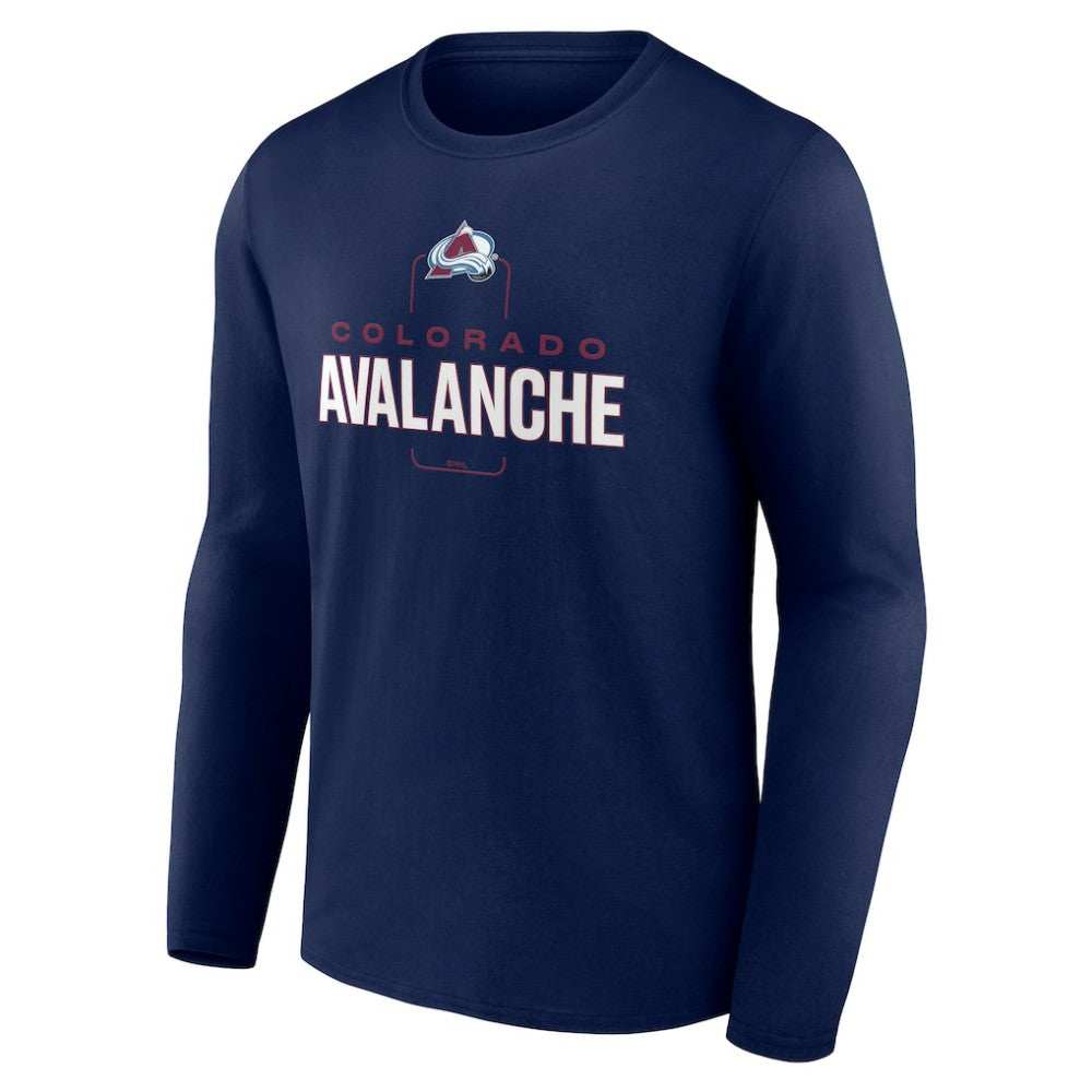 Colorado Avalanche Personalized Name & Number Midfielder Long Sleeve T-Shirt - Navy - NHL