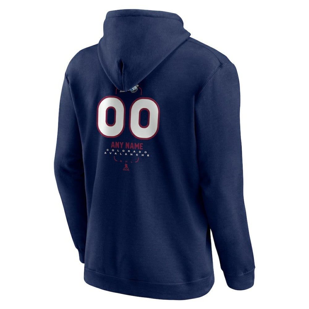 Colorado Avalanche Personalized Name & Number Midfielder Pullover Hoodie - Navy - NHL