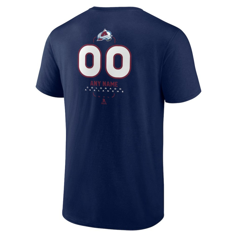 Colorado Avalanche Personalized Name & Number Midfielder T-Shirt - Navy - NHL