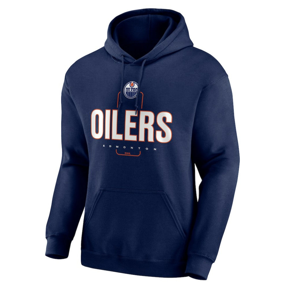 Edmonton Oilers Personalized Name & Number Midfielder Pullover Hoodie - Navy - NHL