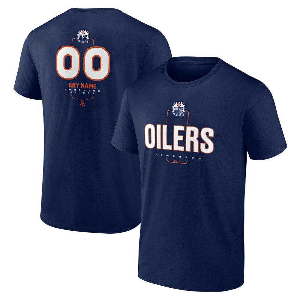 Edmonton Oilers Personalized Name & Number Midfielder T-Shirt - Navy - NHL