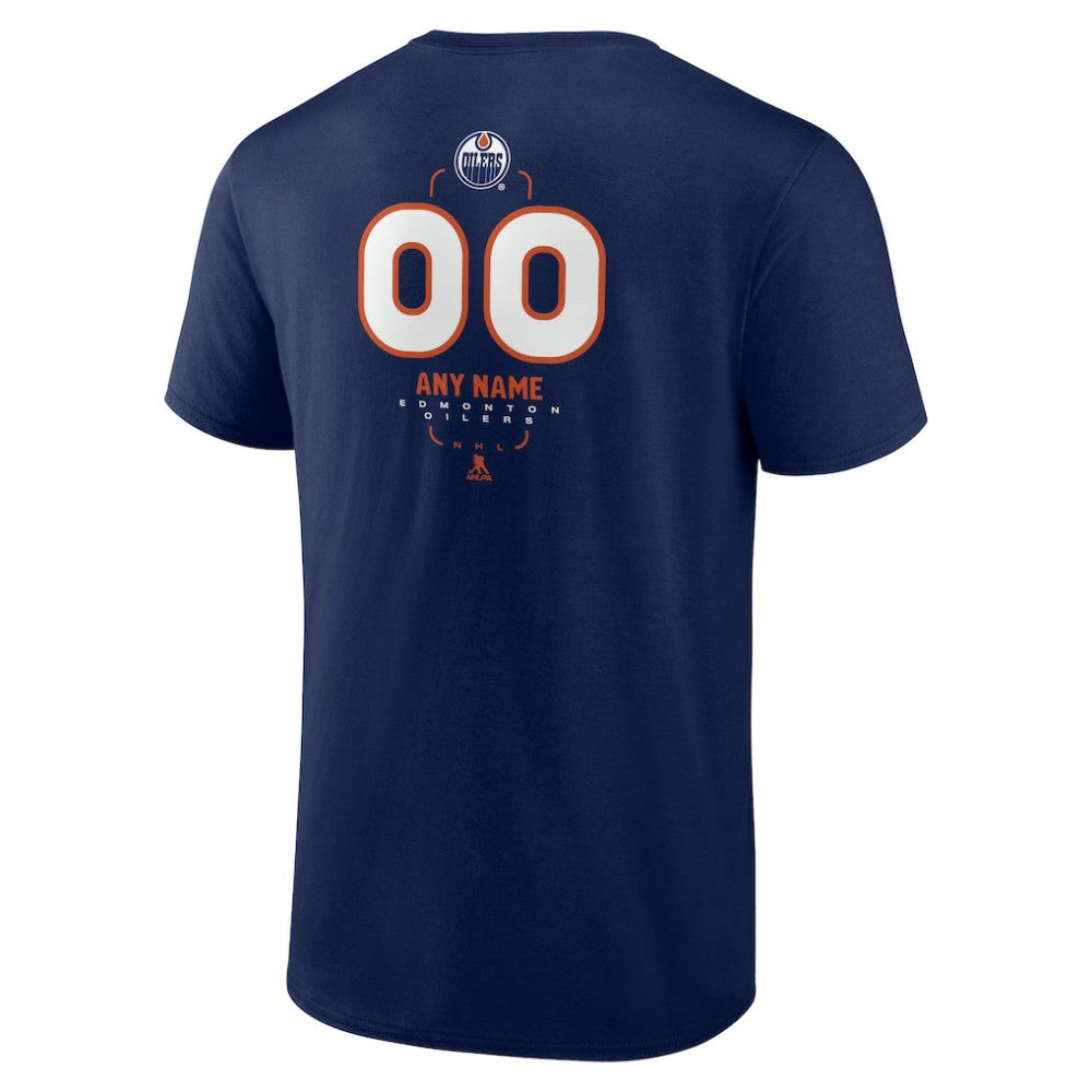 Edmonton Oilers Personalized Name & Number Midfielder T-Shirt - Navy - NHL