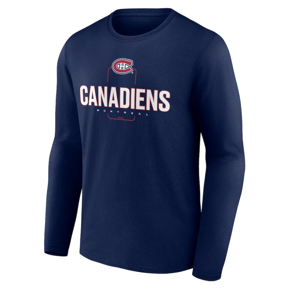 Montreal Canadiens Personalized Name & Number Midfielder Long Sleeve T-Shirt - Navy - NHL