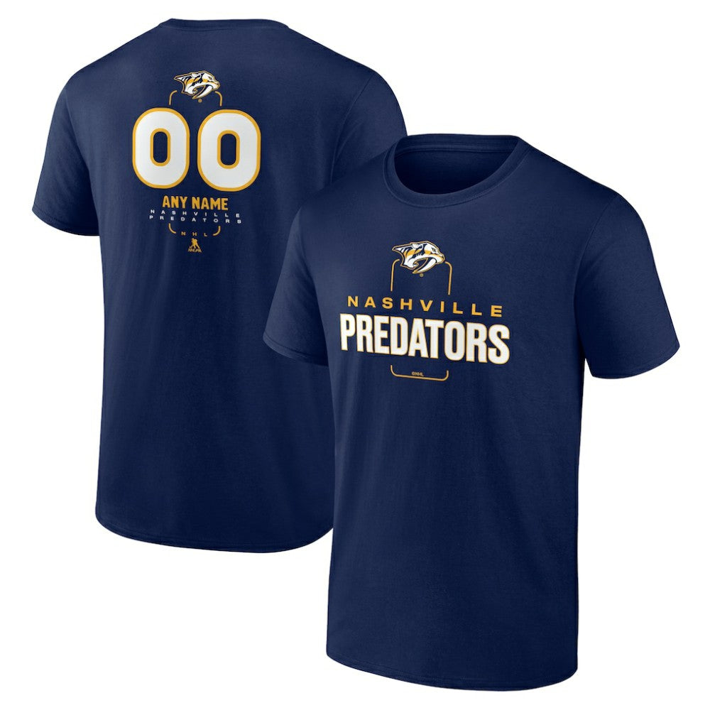 Nashville Predators Personalized Name & Number Midfielder T-Shirt - Navy - NHL